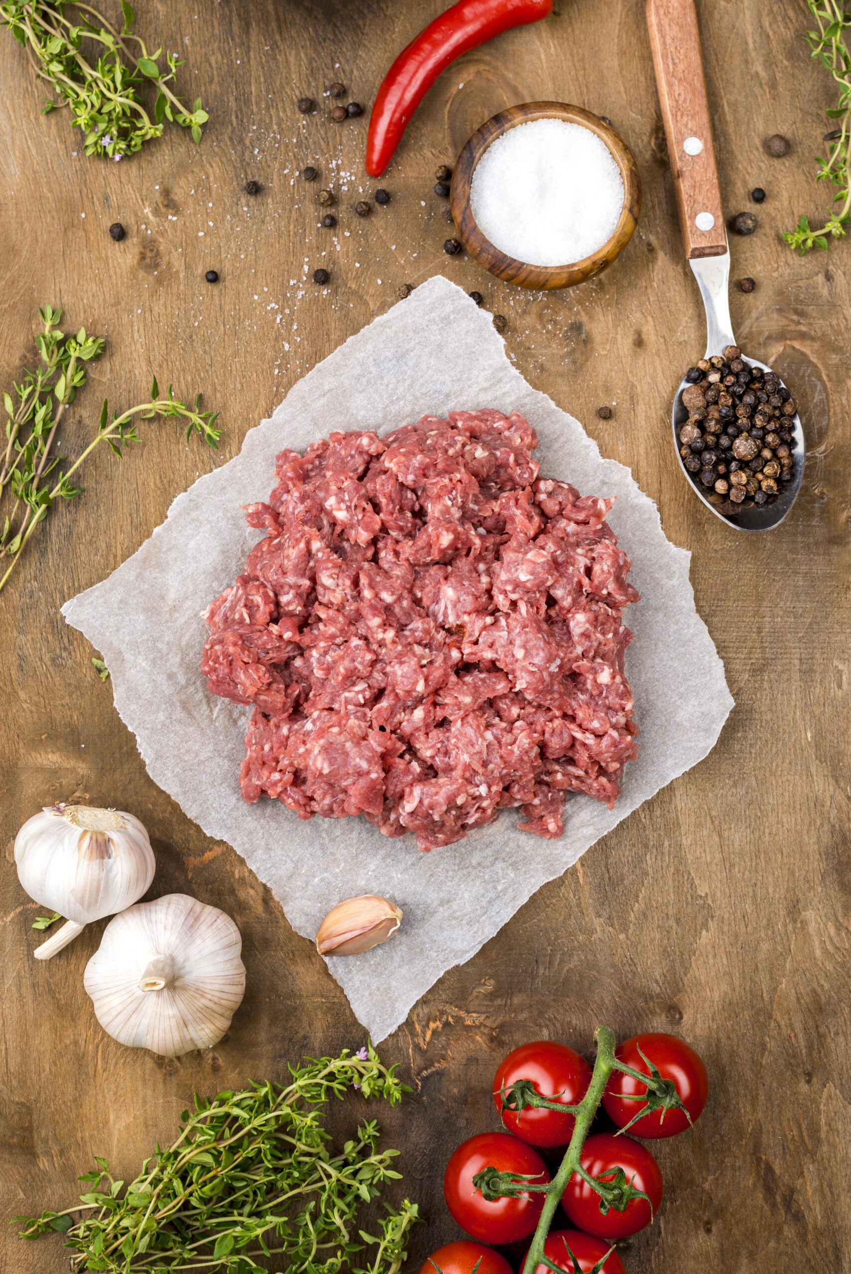 top-view-meat-with-tomatoes-herbs